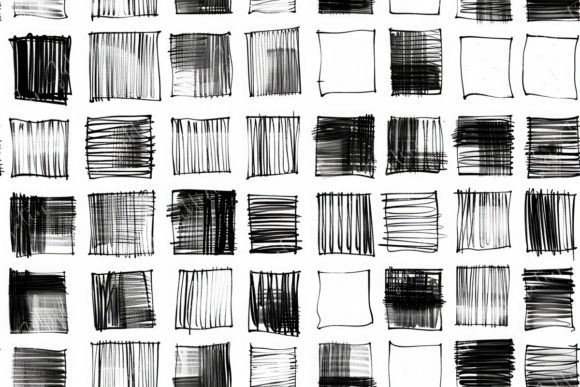 Abstract Black and White Grid Seamless