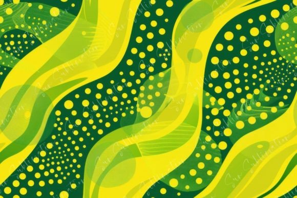 Abstract Green and Yellow Seamless
