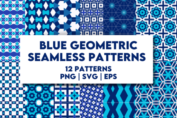 Blue Geometric Seamless