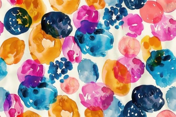 Colorful Abstract Watercolor Seamless
