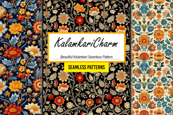 Elevating Digital and Physical Design with Beautiful Kalamkari Seamless Pattern Art