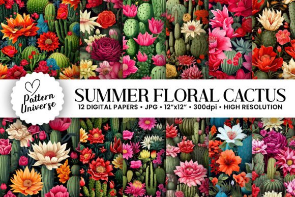 Elevating Digital Craftsmanship: The Strategic Value of Summer Floral Cactus Digital Papers in Modern Design Workflows
