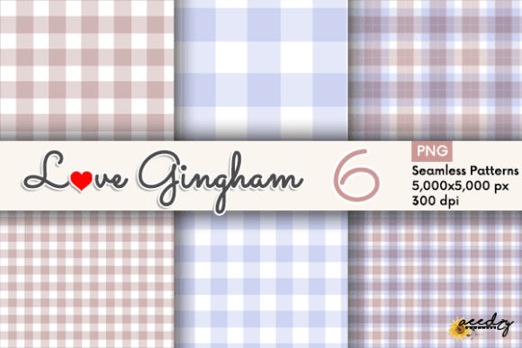 Gingham in Cocoa and Blue