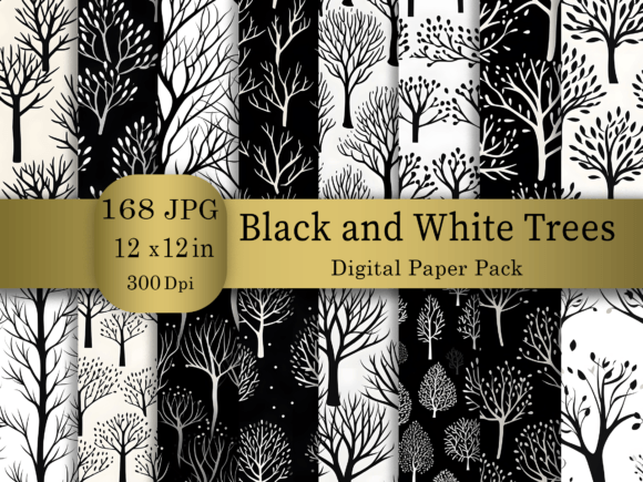 Unlocking Creativity with Black and White Trees Digital Paper: A Comprehensive Guide to Seamless Pattern Design
