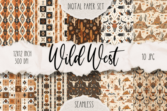 Wild West Seamless Digital Paper Pack